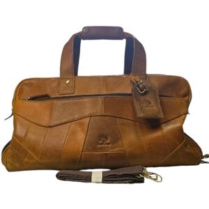 New Rustic Town Brown Leather Duffel Travel Bag